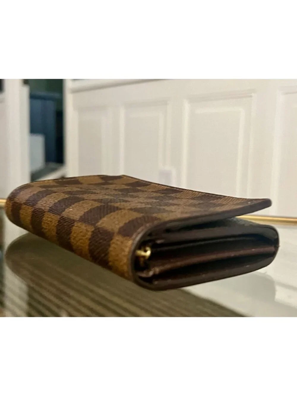 Louis Vuitton Damier Ebene Compact Wallet - Vintage Canvas Bifold